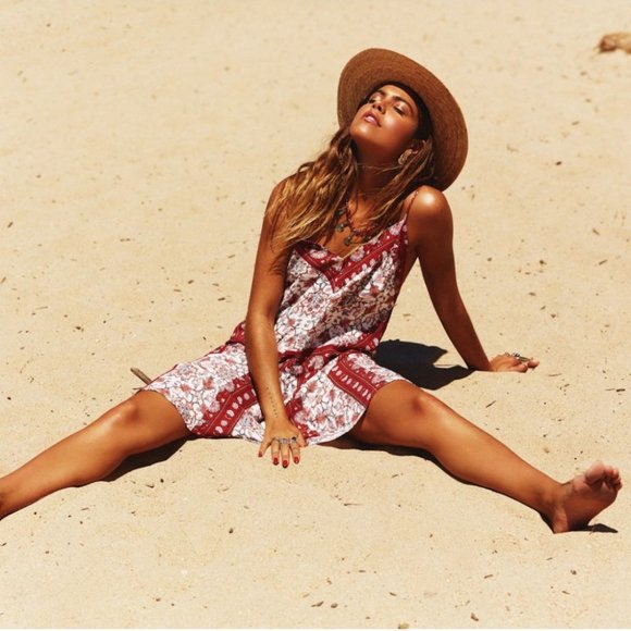 Tigerlily Hamilton Red Mini Slip Dress 